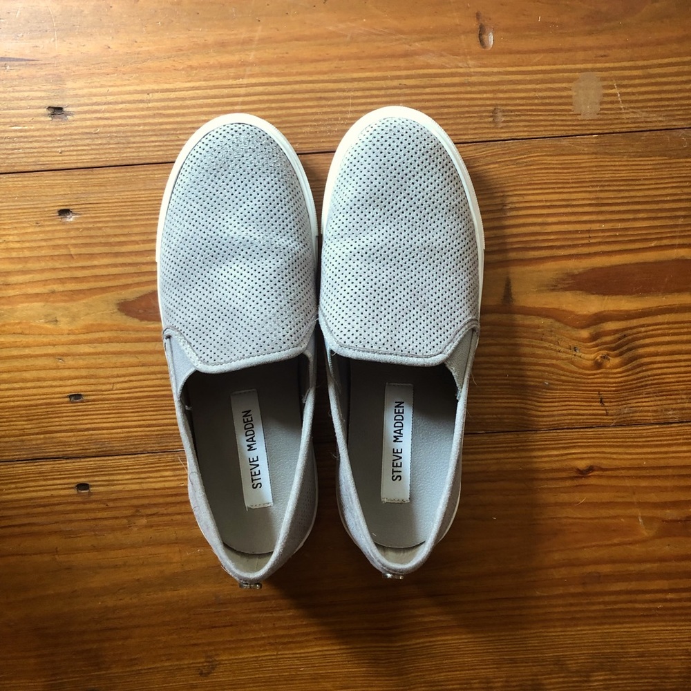 Steve Madden Grey Slip On Sneaker